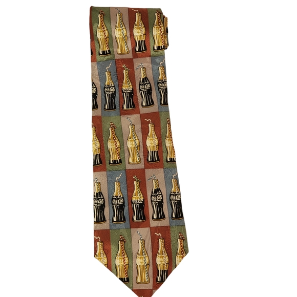 Vintage Coca Cola Silk Neck Tie - Picture 2 of 6